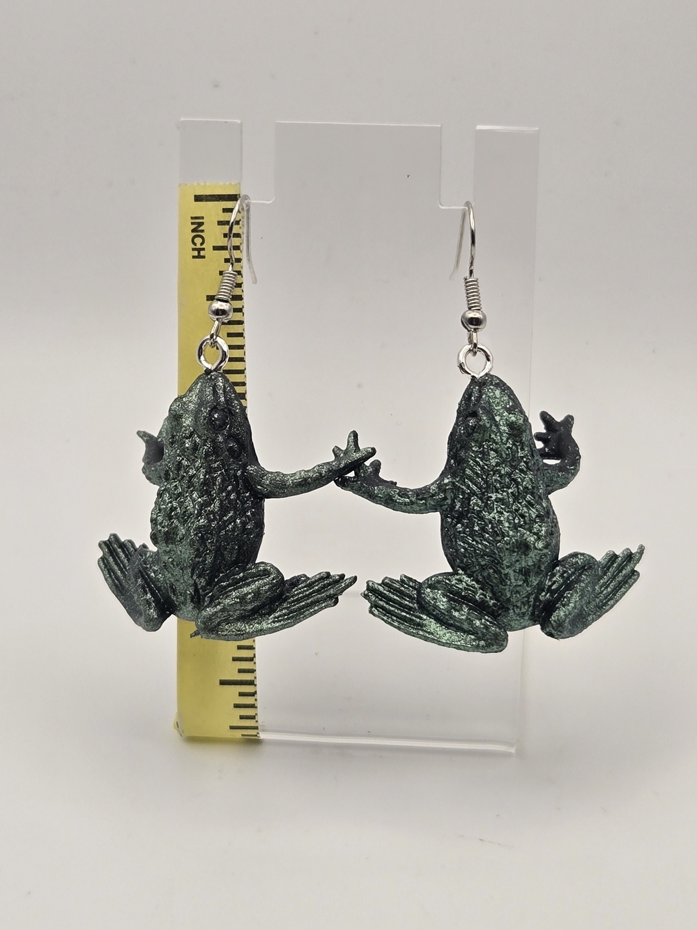 Handmade Green Frog Dangle Earrings - Women Jewelry Earrings